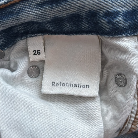 Reformation | Skinny Patch Jeans in Torres Wash Size 26 Light Medium Wash - Picture 13 of 16